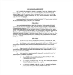 15+ Settlement Agreement Templates – Word, Pdf, Pages Format Download ...