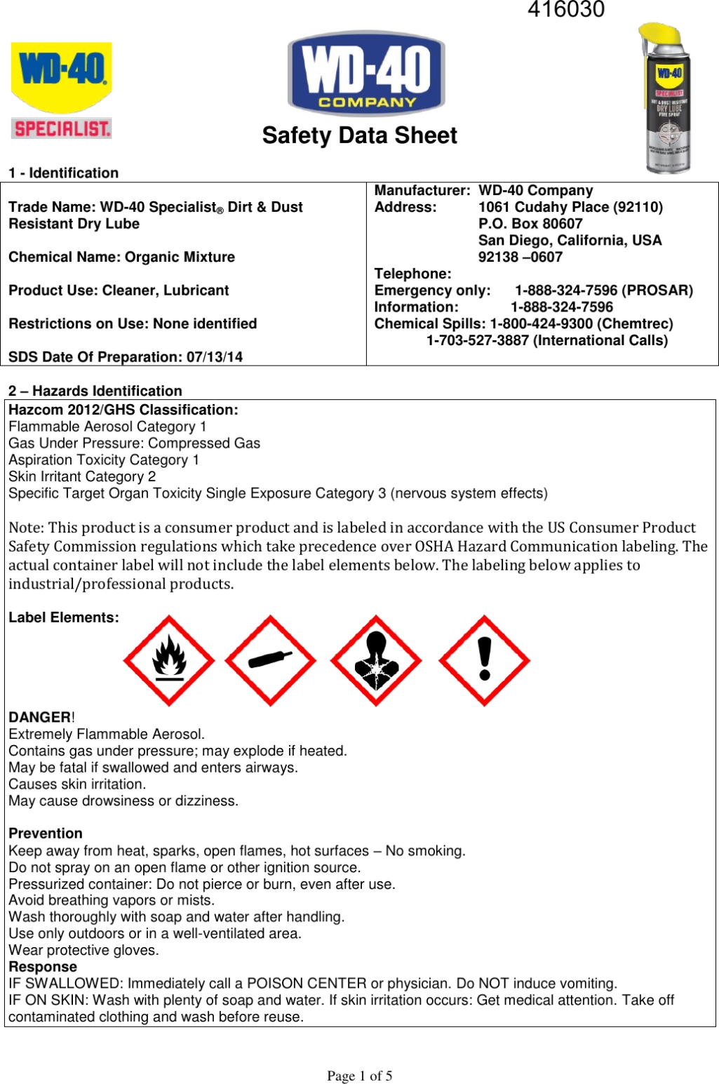 33 Wd 40 Ghs Label – Best Labels Ideas 2020 Throughout Free Msds Label ...