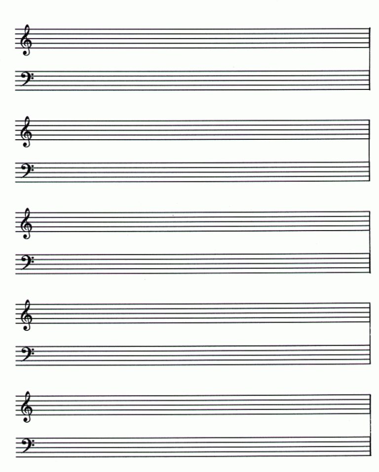 Music Notes Paper Template