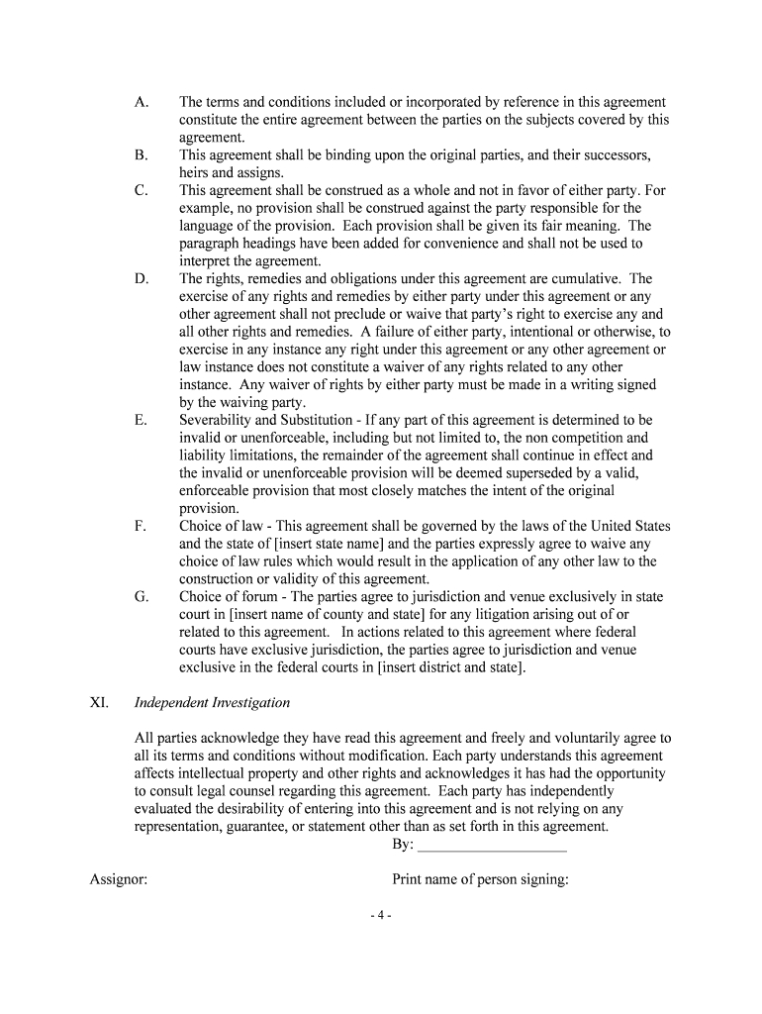 assignment agreement property