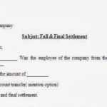 Full And Final Settlement Template – Database – Letter Templates Within Full And Final Settlement Agreement Template